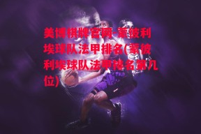 美博棋牌官网-蒙彼利埃球队法甲排名(蒙彼利埃球队法甲排名第几位)